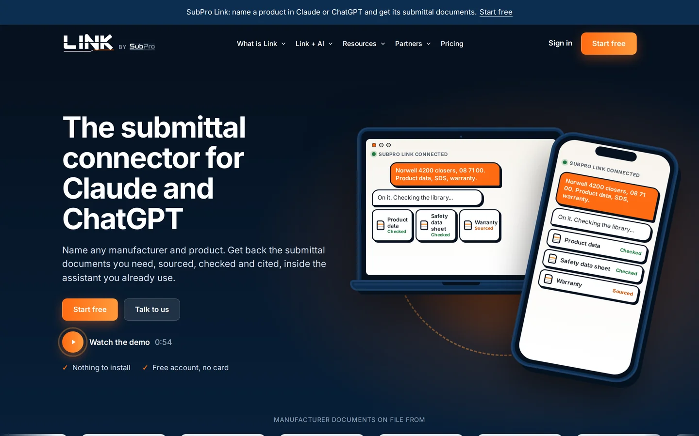 The Built on strong foundations section of the Link page