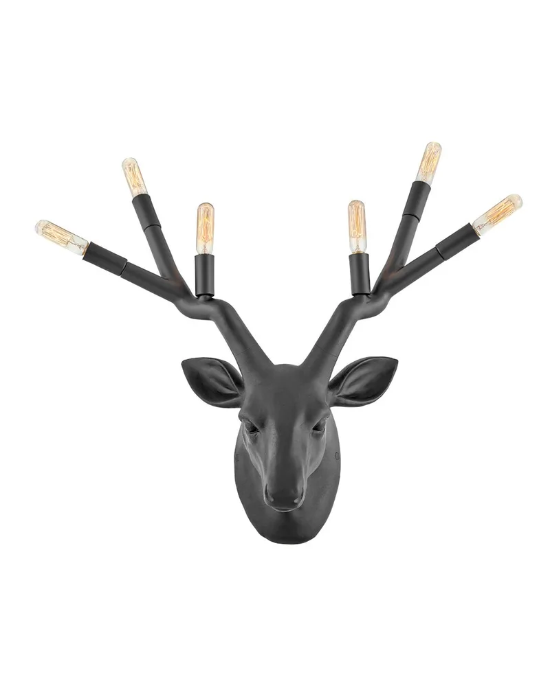 Stag Large Six Light Sconce 30602BK