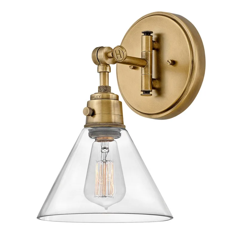 Arti Medium Swing Arm Single Light Sconce 3691HB-CL