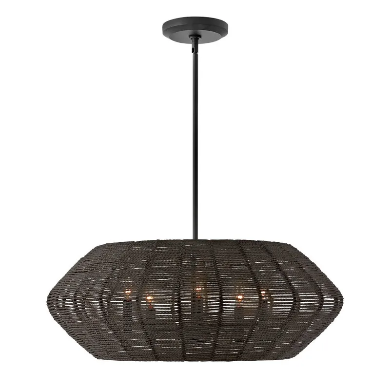 Luca Medium Convertible Drum Chandelier 40384BLK