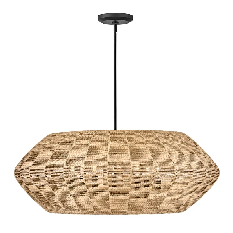 Luca Large Convertible Drum Chandelier 40385BLK-CML