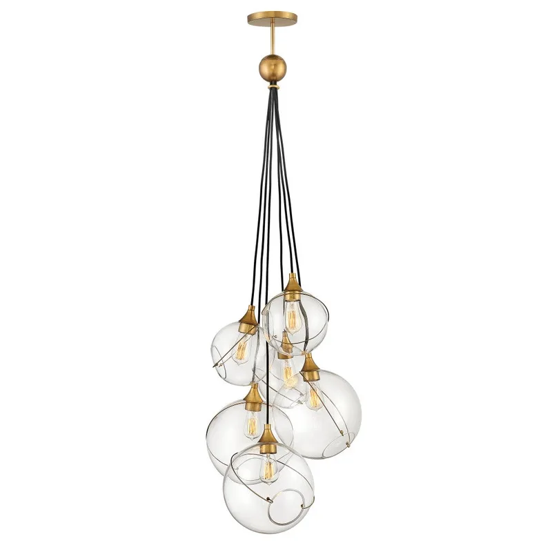 Skye Medium Six Light Multi Tier Chandelier 30306HBR