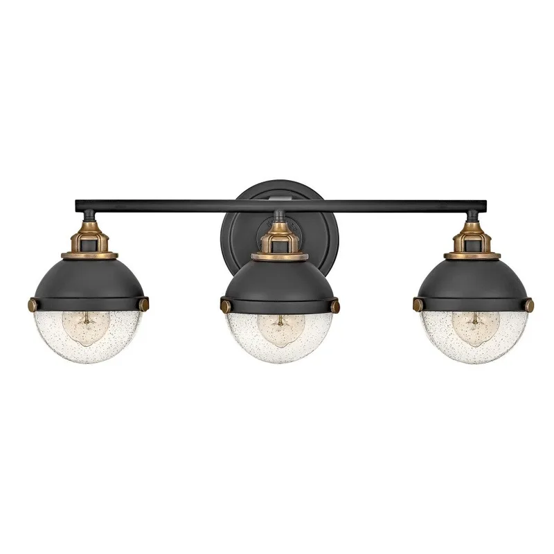 Fletcher Medium Three Light Vanity 5173BK