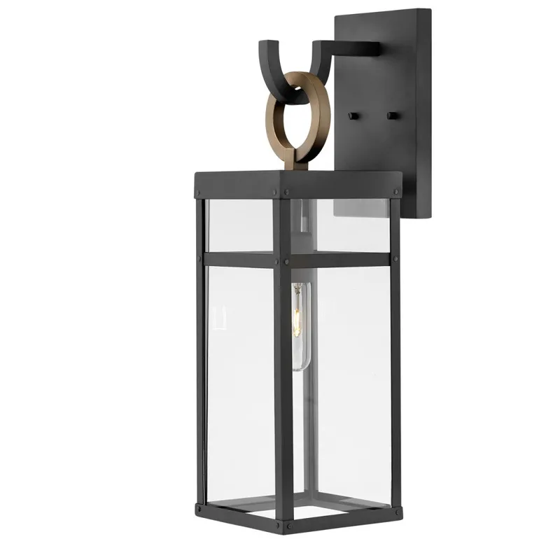 Porter Medium Wall Mount Lantern 2804BK-LL