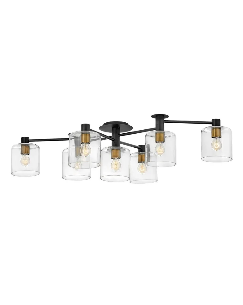 Axel Large Adjustable Semi-flush Mount 4513BK