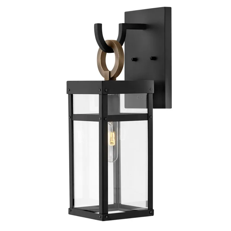 Porter Small Wall Mount Lantern 2800BK-LL