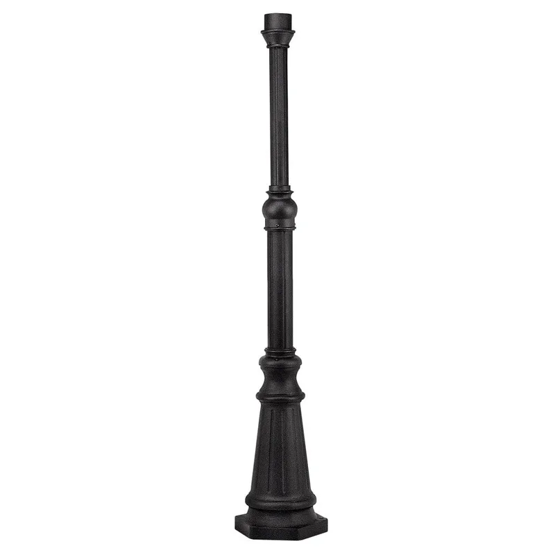 6.5ft Post with Cast Aluminum Base 6.5' Surface Mount Post 6638BK