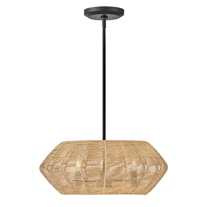 Luca Small Convertible Drum Chandelier 40383BLK-CML