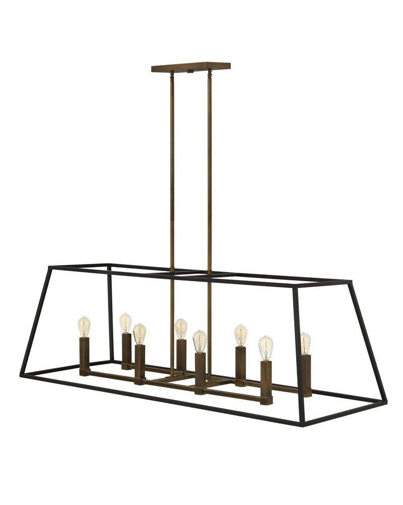 Fulton Medium Eight Light Open Frame Linear 3338BZ