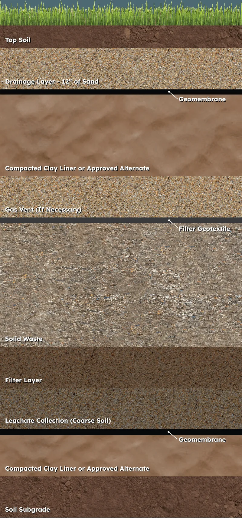 Drainage geosynthetics replace natural drainage materials