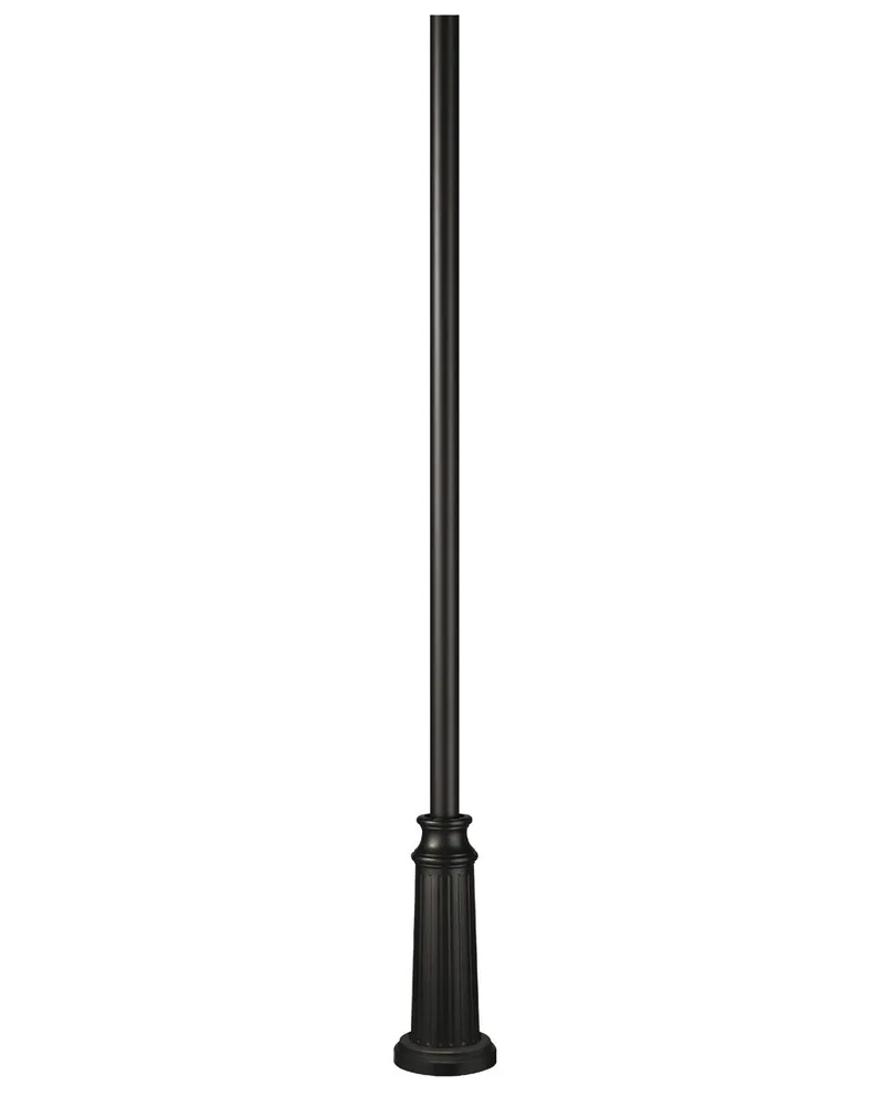 8ft Post with Decorative Base 8' Surface Mount Post 6808BK