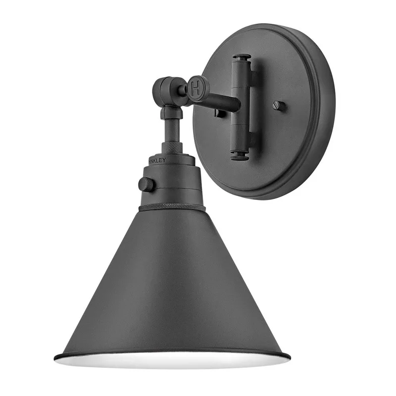 Arti Medium Swing Arm Single Light Sconce 3691BK