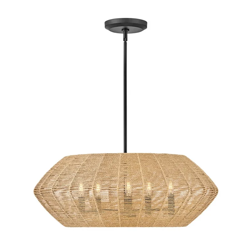 Luca Medium Convertible Drum Chandelier 40384BLK-CML