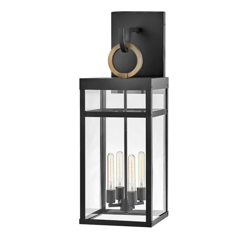 Porter Grande Wall Mount Lantern 2809BK-LL