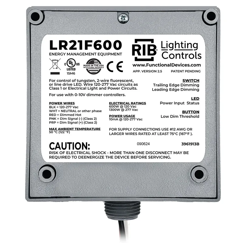 Greengate LR21F600 Forward and Reverse Phase Dimmer