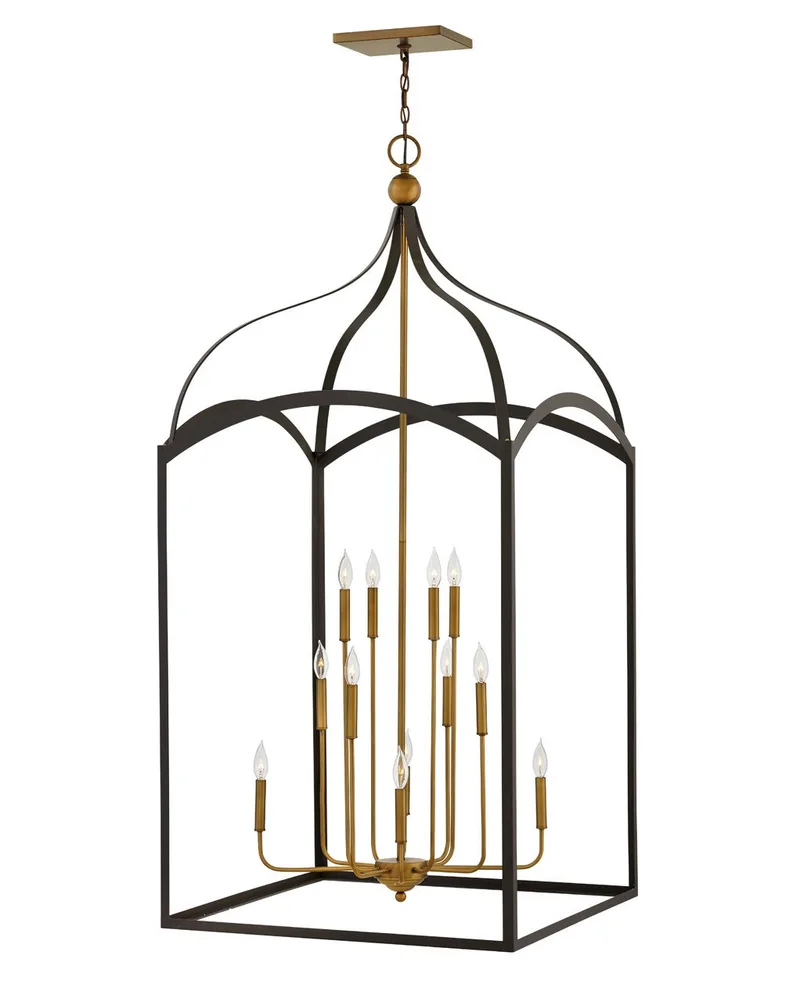 Clarendon Double XL Three Tier Open Frame Chandelier 3419BZ