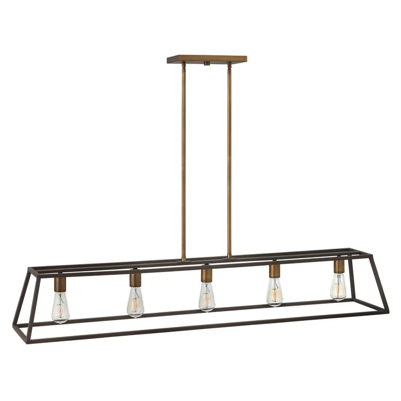 Fulton Large Five Light Open Frame Linear 3335BZ